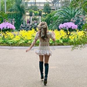 Violet Silk Floral Smocked Mini Dress